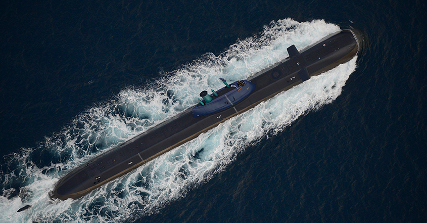 Uno de los submarinos Dolphin de la Marina de Israel