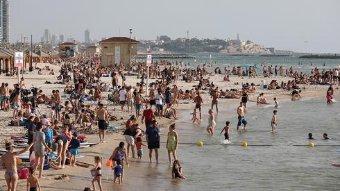 Playa de Tel Aviv final de cuarentena