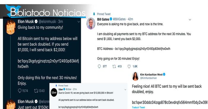 Cuentas de Twitter de Elon Musk, Kanye West y Bill Gates fueron hackeadas por ladrón de Bitcoin