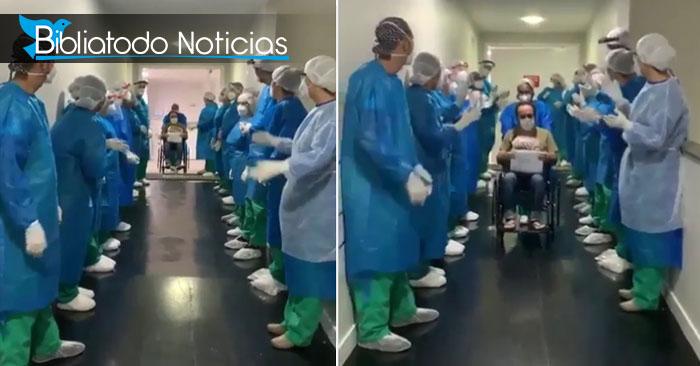 Médicos y enfermeras alaban a Dios mientras despiden a paciente recuperado de Covid-19 (VÍDEO)