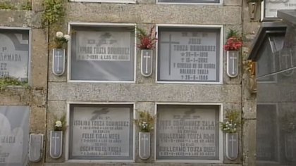 Las tumbas de las hermanas Touza (Captura de Televisión de Galicia)