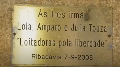 El homenaje del pueblo de Ribadavia a sus heroínas (Captura de Televisión de Galicia)