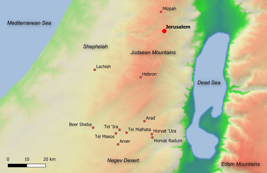 Mapa del Reino de Judá