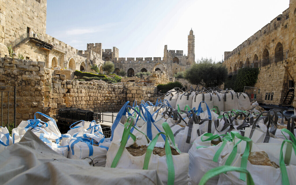 Excavations at Jerusalem's Tower of David Museum, November 2020 (Ricky Rachman)