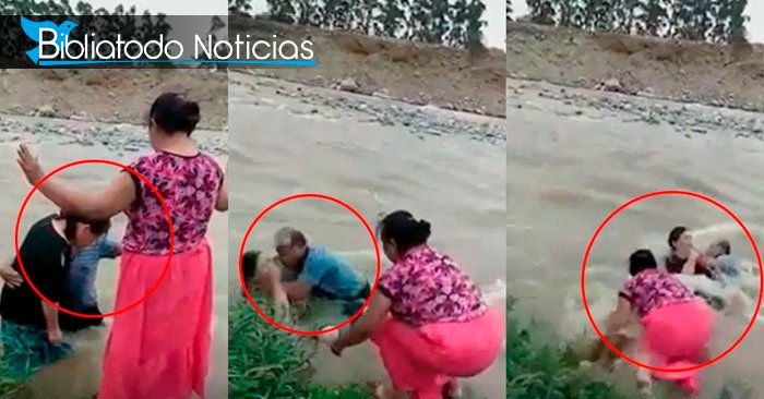 Cristianos son arrastrados por la corriente de un río durante un bautizo en Perú (VÍDEO)