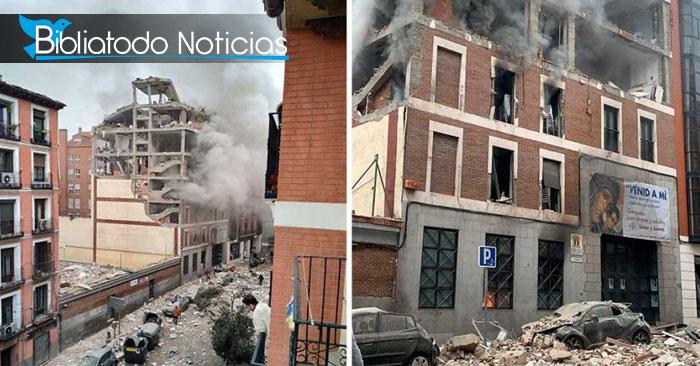 Fuerte explosión en el centro de Madrid deja dos muertos y varios heridos