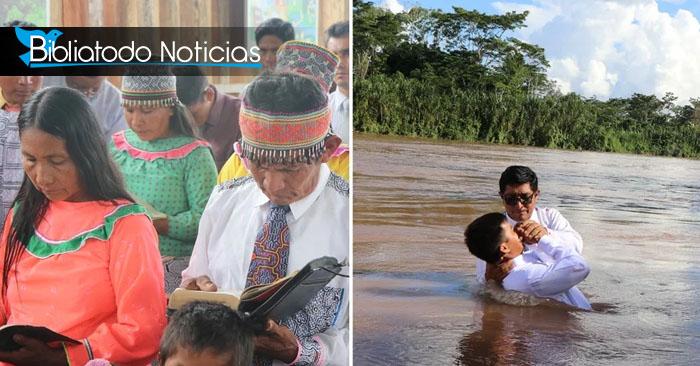 Indígenas aceptan a Cristo y se bautizan en la Amazonía peruana
