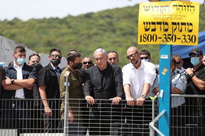 Benjamin Netanyahu en su visita al Monte Merón (REUTERS/ Ronen Zvulun)
