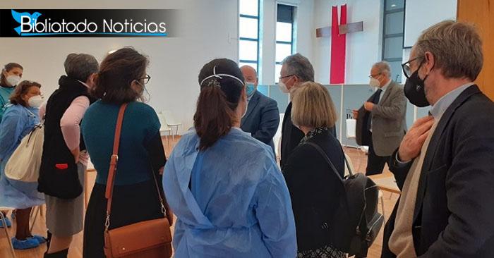 Iglesia cristiana de Portugal presta sus instalaciones 8 horas al día para vacunación masiva
