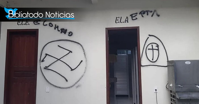 Iglesia en Brasil es atacada con símbolos nazis y mensajes contra los cristianos