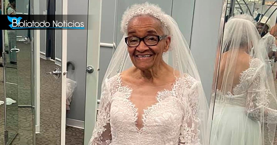 A sus 94 años, abuela cumple el sueño de vestirse de novia por primera vez