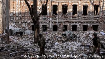 Daños de guerra en Kharkiv, abril de 2022