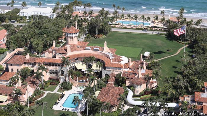Vista superior de la propiedad Mar-a-Lago de Trump en Palm Beach
