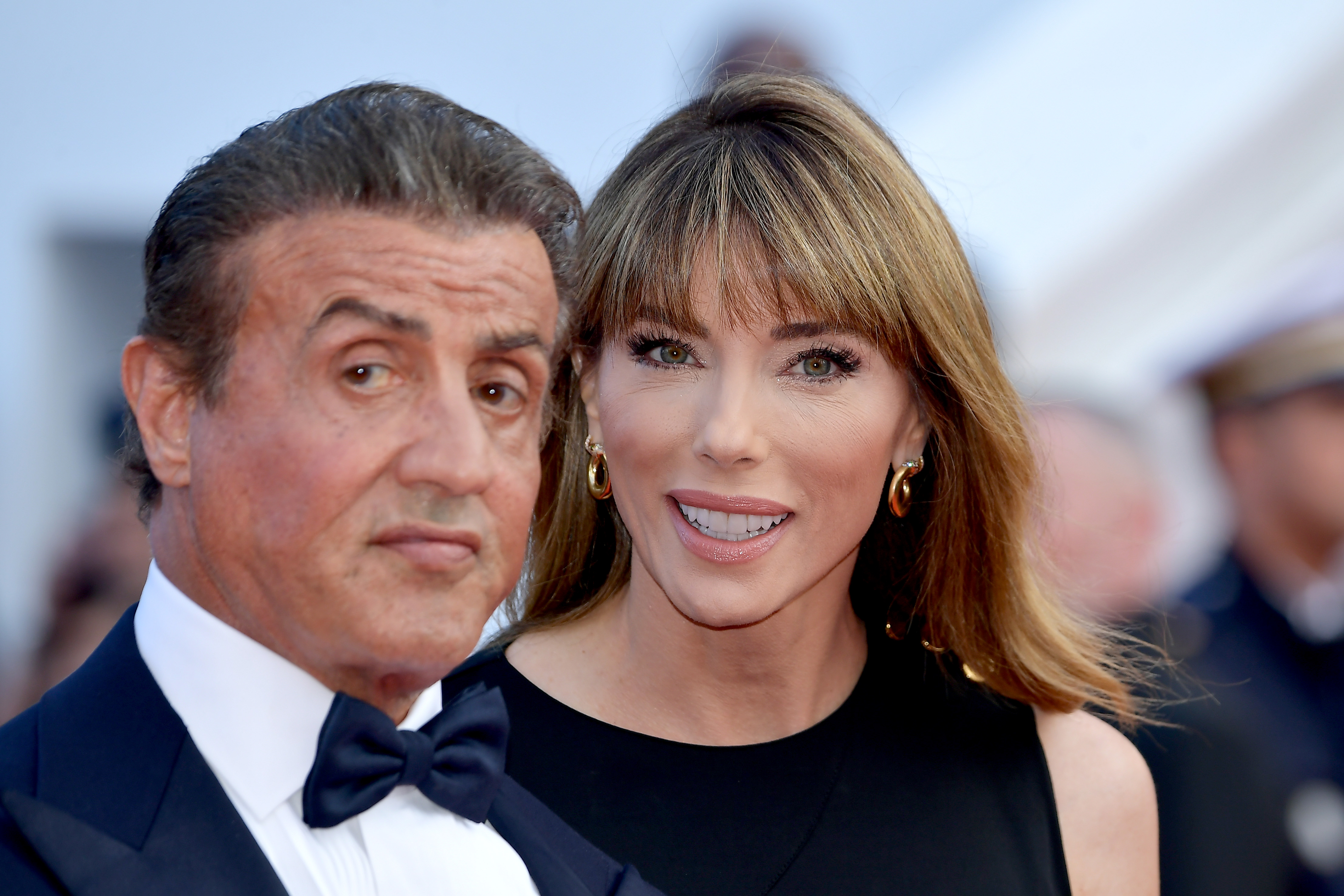 Sylvester Stallone y su tercera esposa Jennifer Flavin, fotografiados en Cannes en 2019